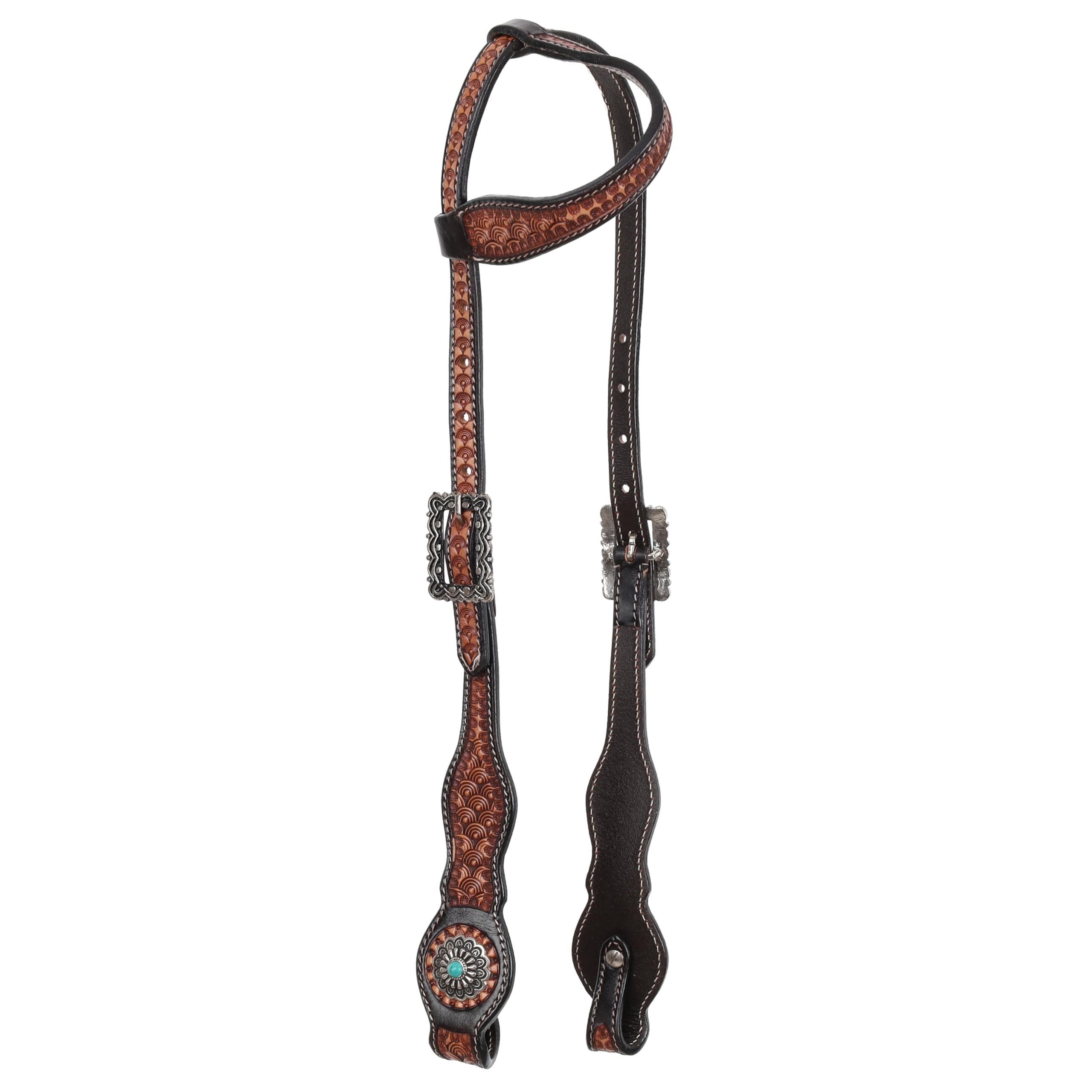 Showman Argentina Cow Leather Regal Loop Single Ear Headstall