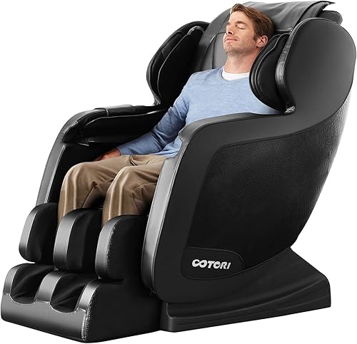 OOTORI Silla de masaje de cuerpo completo reclinable de gravedad cero con masaje de compresión de aire calefacción de espalda baja rodillos de pies