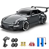 ACAMMZAR RC Drift Car, 1:24 Remote Control Car for Kids, 20KM/H 4WD High Speed RC Cars with LED Lights, Two Batteries, Extra Drifting Tires, Vehicle for Adults Boys Girls