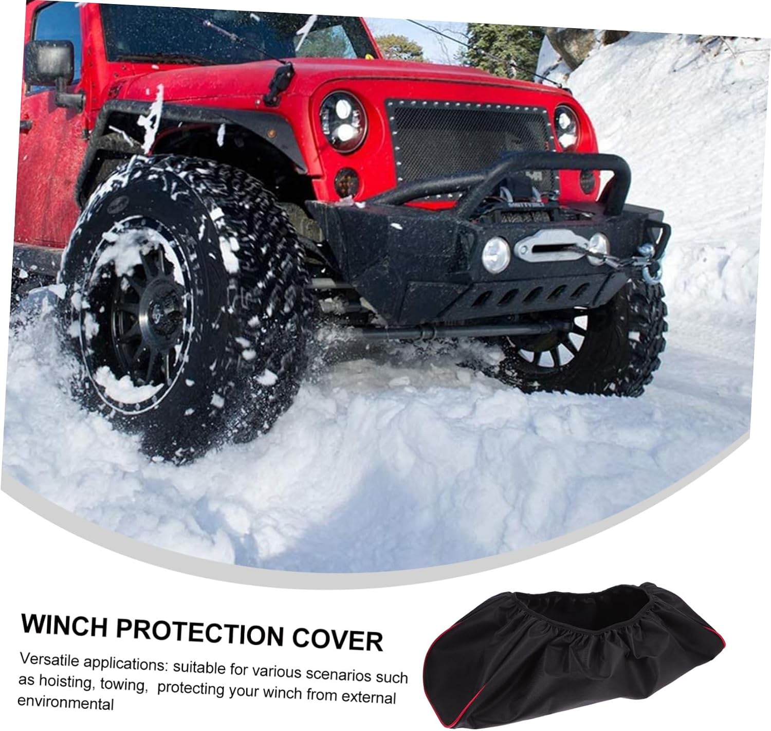 Cabilock Winch Cover Oxford for Electric Winches Indoor Outdoor Use Fits Black Trim