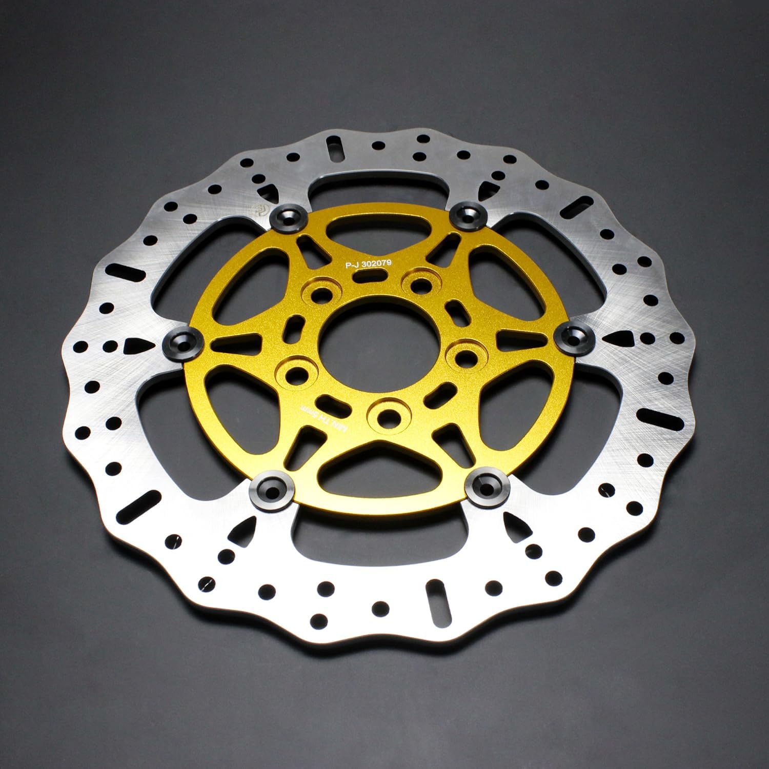 POWER JAMES Gold 11.8" Rear Brake Rotor Disc for Harley Davidson 08-2023 Touring CVO Road King Electra Glide Special 41810-08B