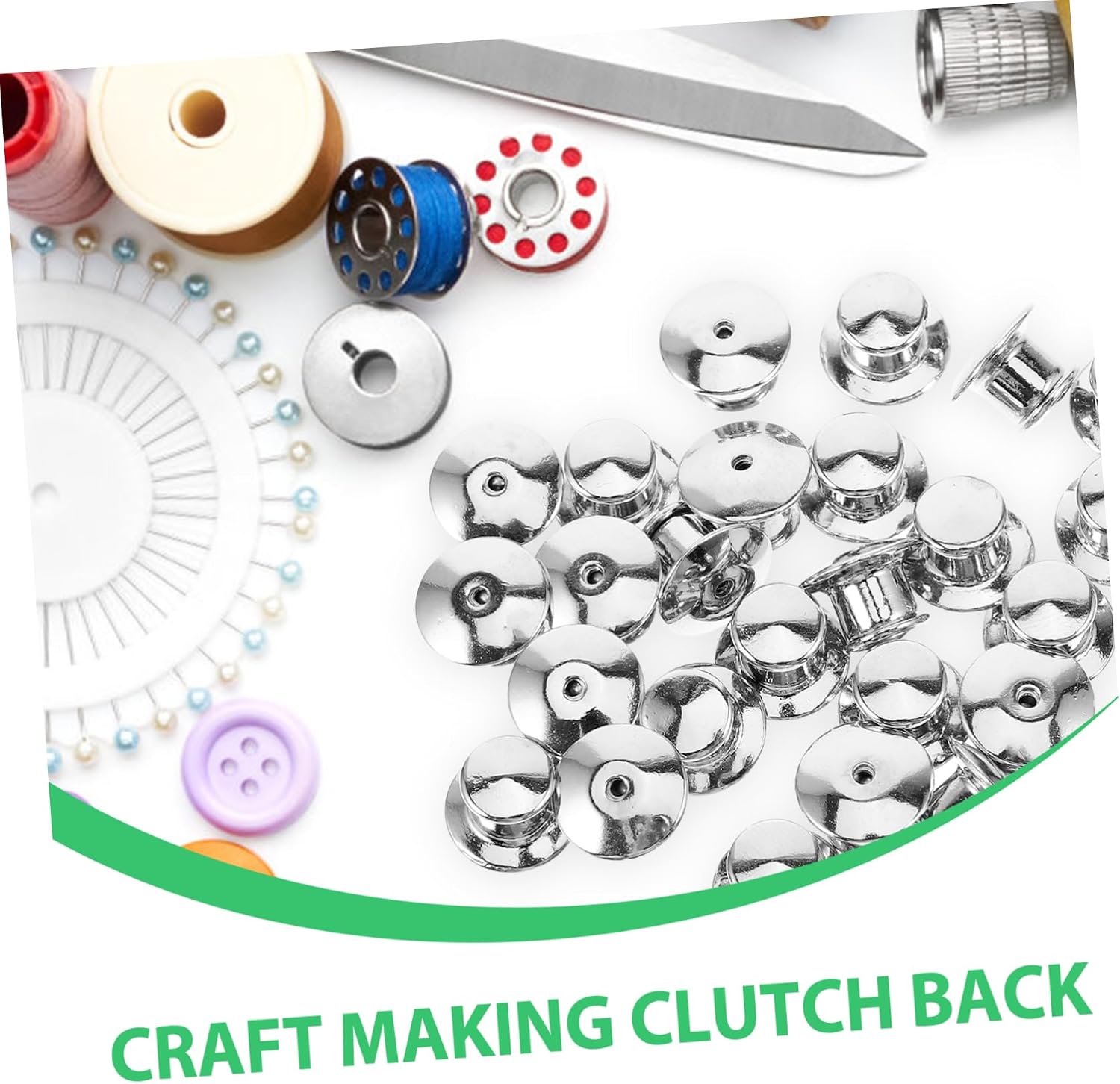 Gadpiparty 30Pcs Locking Pin Backs for Craft Making Secure Clutch Back Replacement Versatile Pins for Brooches Accessories and Hats Smooth Opening and Closing Design