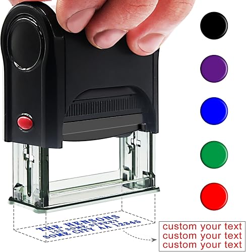 Bertiveny Sellos personalizados, sello autoentintado personalizado, sello de nombre personalizado, autoentintado, sello de dirección de retorno