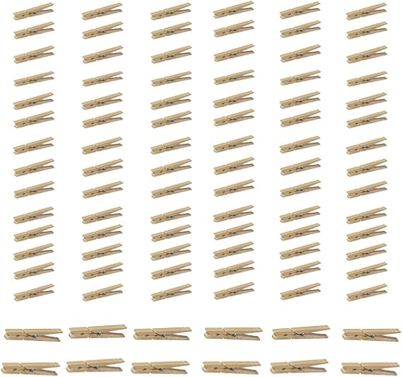 HOMZ Wood Clothes Pins, 96-Count