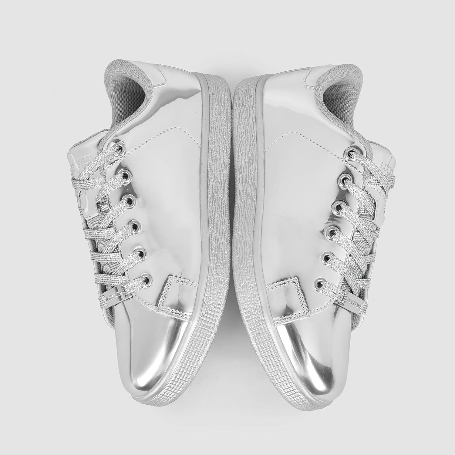 LUCKY STEP Glitter Shoes Sparkly Bling Shiny Bedazzled Lace up Fashion Sneakers for Women - Image 4