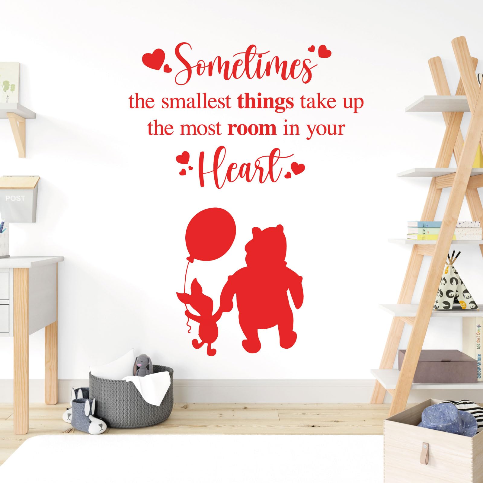 Sometimes the Smallest Things Take the Most Room in Your Heart - Movie Book Quote Wall Sticker [XLarge] [Poppy]