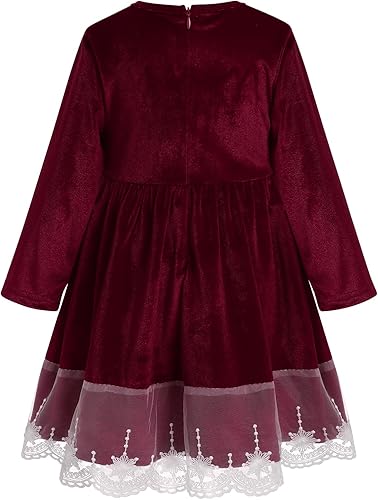 Miniatura 8 de IDOPIP Vestido de tutú de terciopelo para niñas pequeñas de manga larga de princesa Navidad cumpleaños boda para otoño invierno