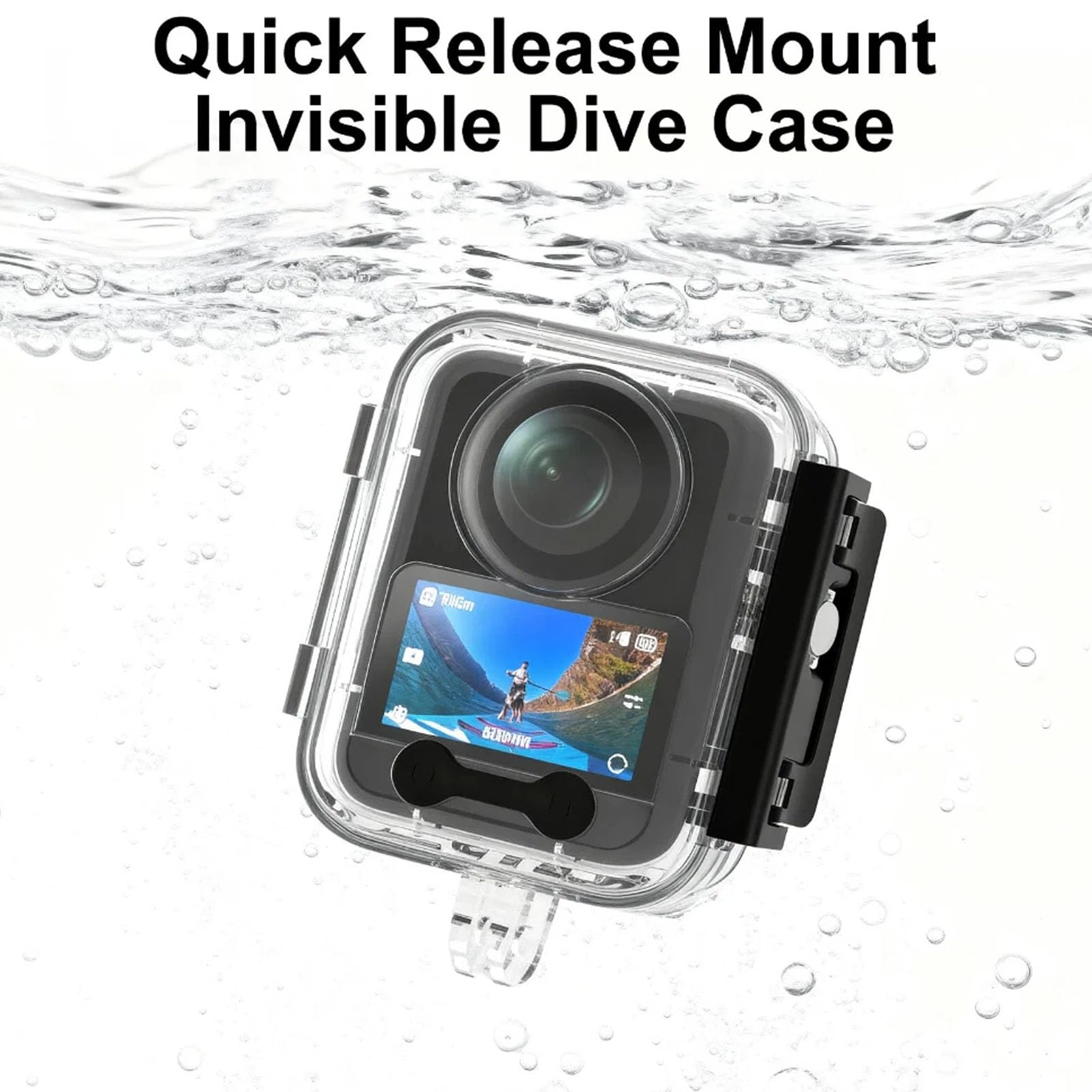 Sxhlseller Custodia Impermeabile per 360 |Custodia per Immersione da 45 M con Lente Rivestita AR, Guscio in PC Antiurto per Snorkeling, Surf e Vlogging Subacqueo