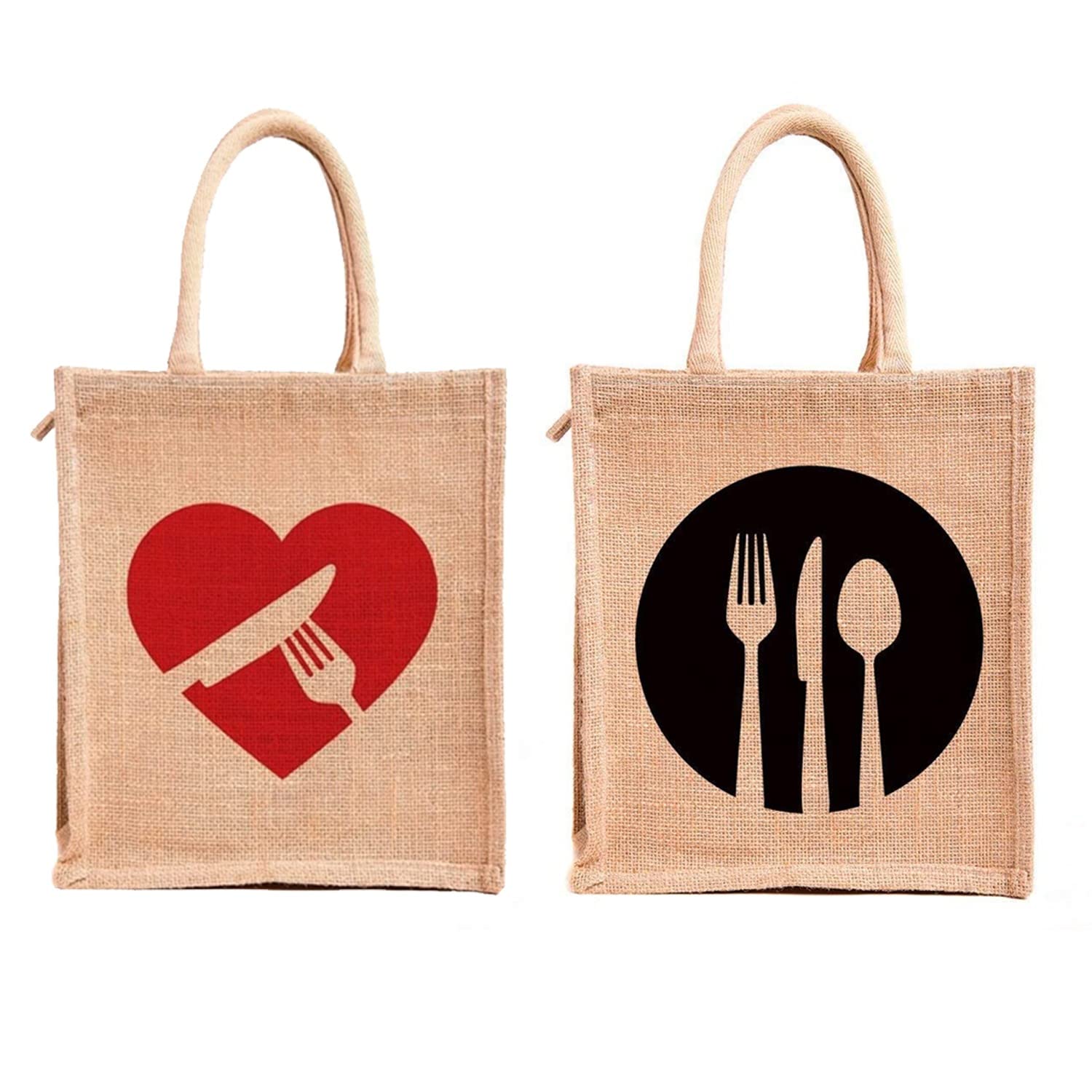 DasHomes Jute Lunch Bag Pack of 2pcs||Tiffin Bags ||Jute Handbag for Men & Women (Combo 10) (B0BW7NK2BZ) Amazon Price History, Amazon Price Tracker