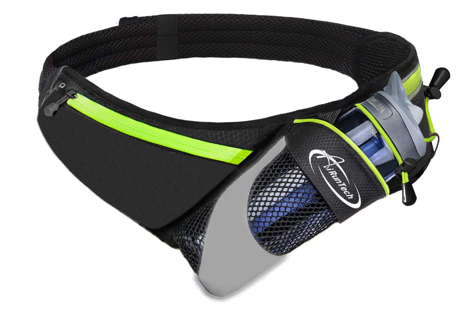 AiRunTech Running Belt with Water Bottle Holder No Bounce Hydration Belts for Runners (Without Bottle Hydration Belt L)