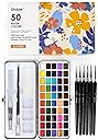 Grabie 50 Colors Watercolor Paint Set, Detail Paint Brush Included, Watercolor Paints, Painting Sets, Art Supplies for Painting, Travel Watercolor Set, Amateur Hobbyists