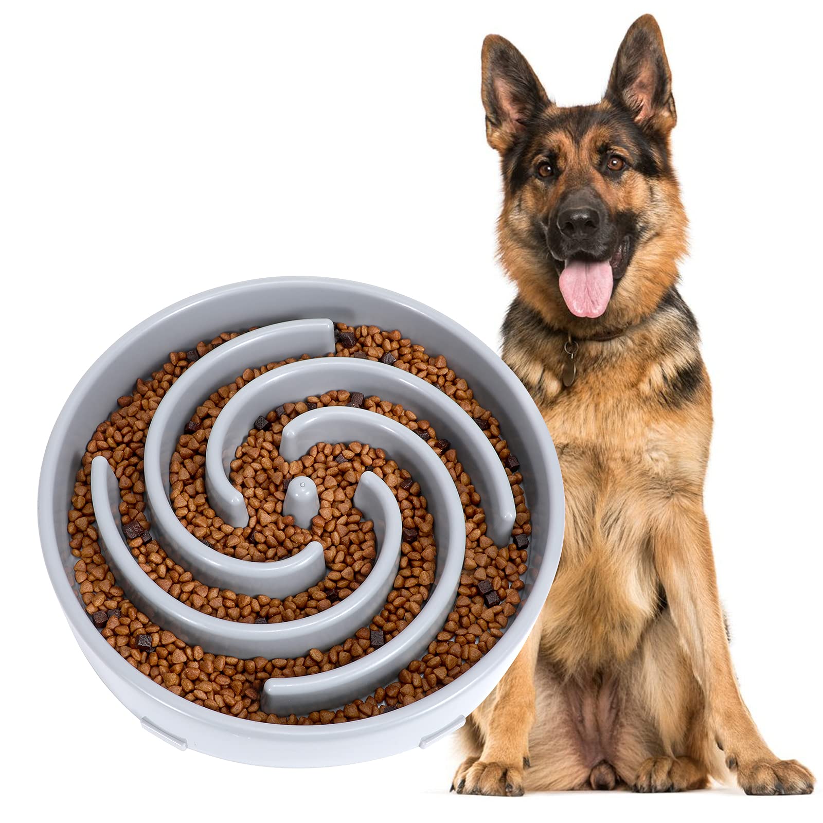 Snapklik.com : JASGOOD Slow Feeder Dogs Bowl For Large Medium Dogs