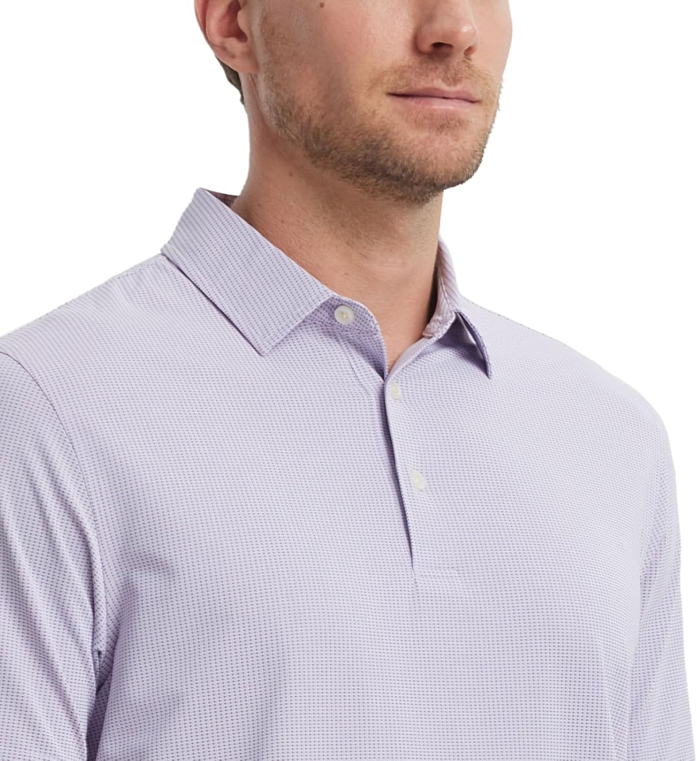 M MAELREG Mens Polo Shirts Short Sleeve Quick Dry Moisture Wicking Athletic Performance Jacquard Collared Golf Shirt for Men