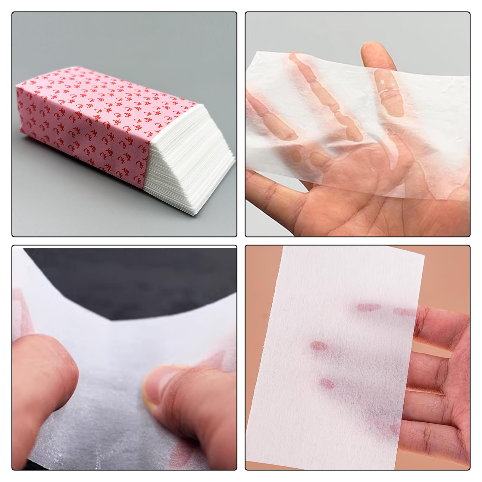 Juego de papel permanente para el pelo, papel de encaje ultrafino, 200 unidades