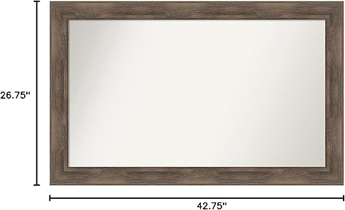 Miniatura 6 de Amanti Art Espejo personalizado, espejo de baño de madera dura, espejo de pared o espejo de tocador de baño sobre el fregadero (26.75 x 42.75