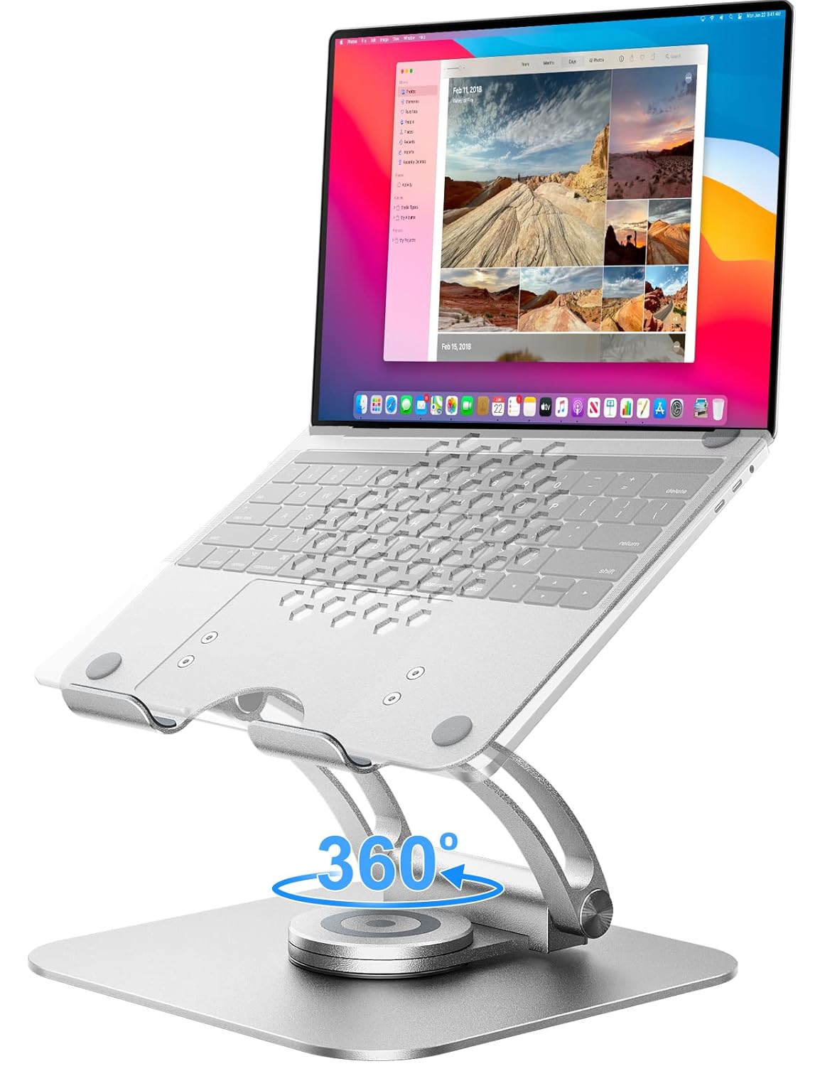 Rotating Laptop Stand, Tounee Adjustable Laptop Stand with 360 Rotating ...