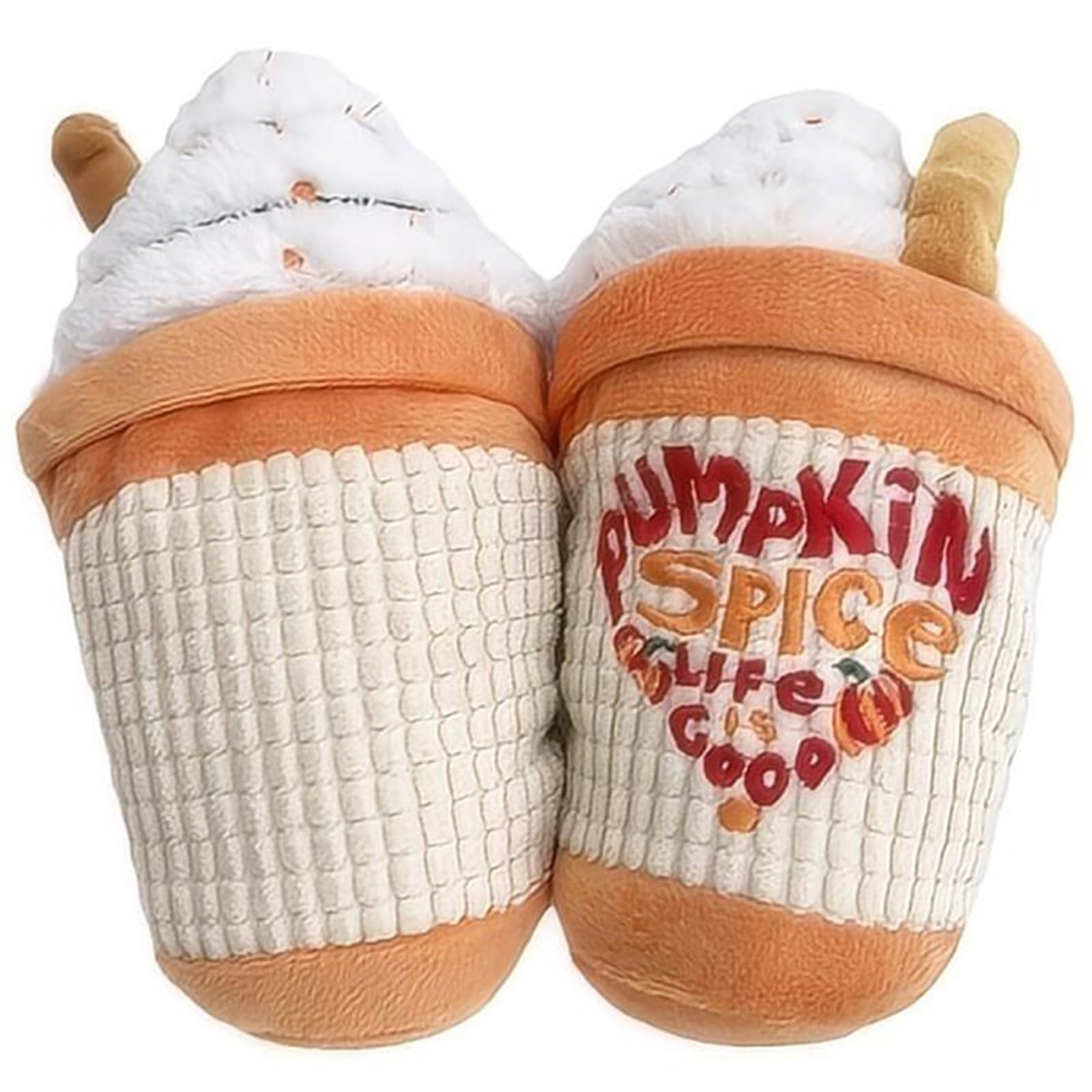 MooGlamor 2 Pcs Drink Shape Dog Toys Squeaky Ice Cream Dog Interactive Toy with Bite-Resistant and Plush Toy for Small Dogs and Cats