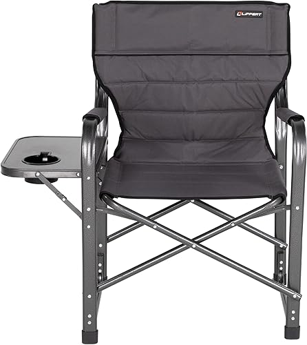 Miniatura 3 de Lippert Scout Plus - Silla de director con mesa auxiliar para campamento, plegable, marco de tubo de acero, poliéster 600D, revestimiento de PVC