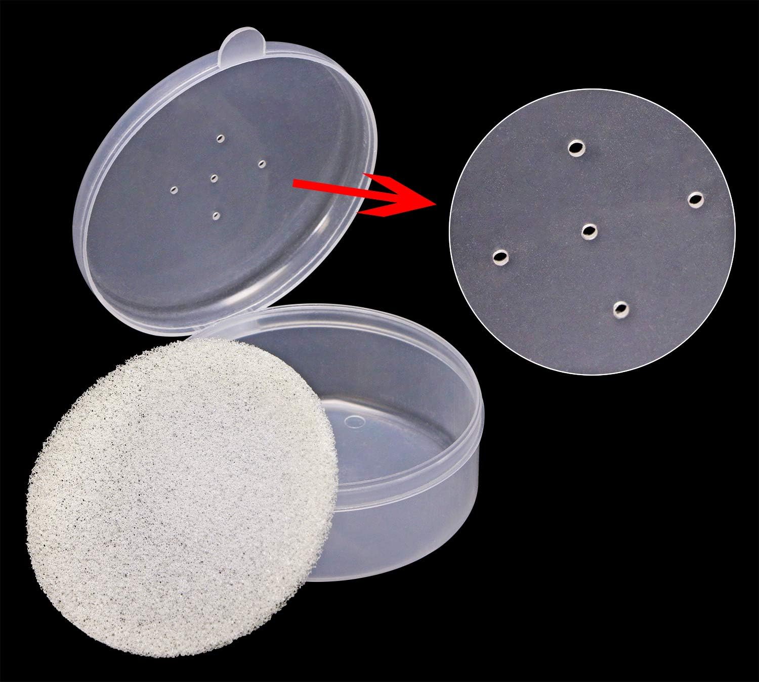 ONLYKXY 1.6 inch, 2 inch, 2.5 inch, Transparent Plastic Fishing Bait Box, Round Boxes, Fishing Lures Storage - Image 5
