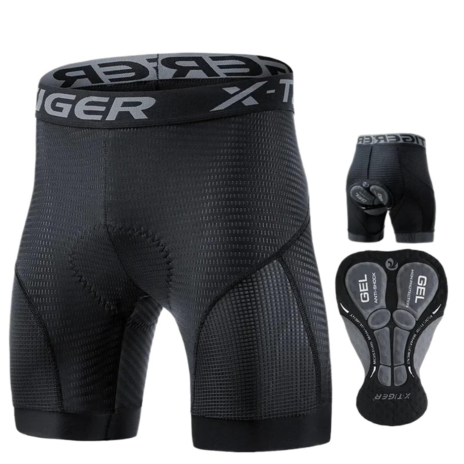 Culotte Ciclismo Hombre Pantalones cortos de ciclismo for hombre, transpirables, cómodos y con amortiguación gel, informales, for carreras