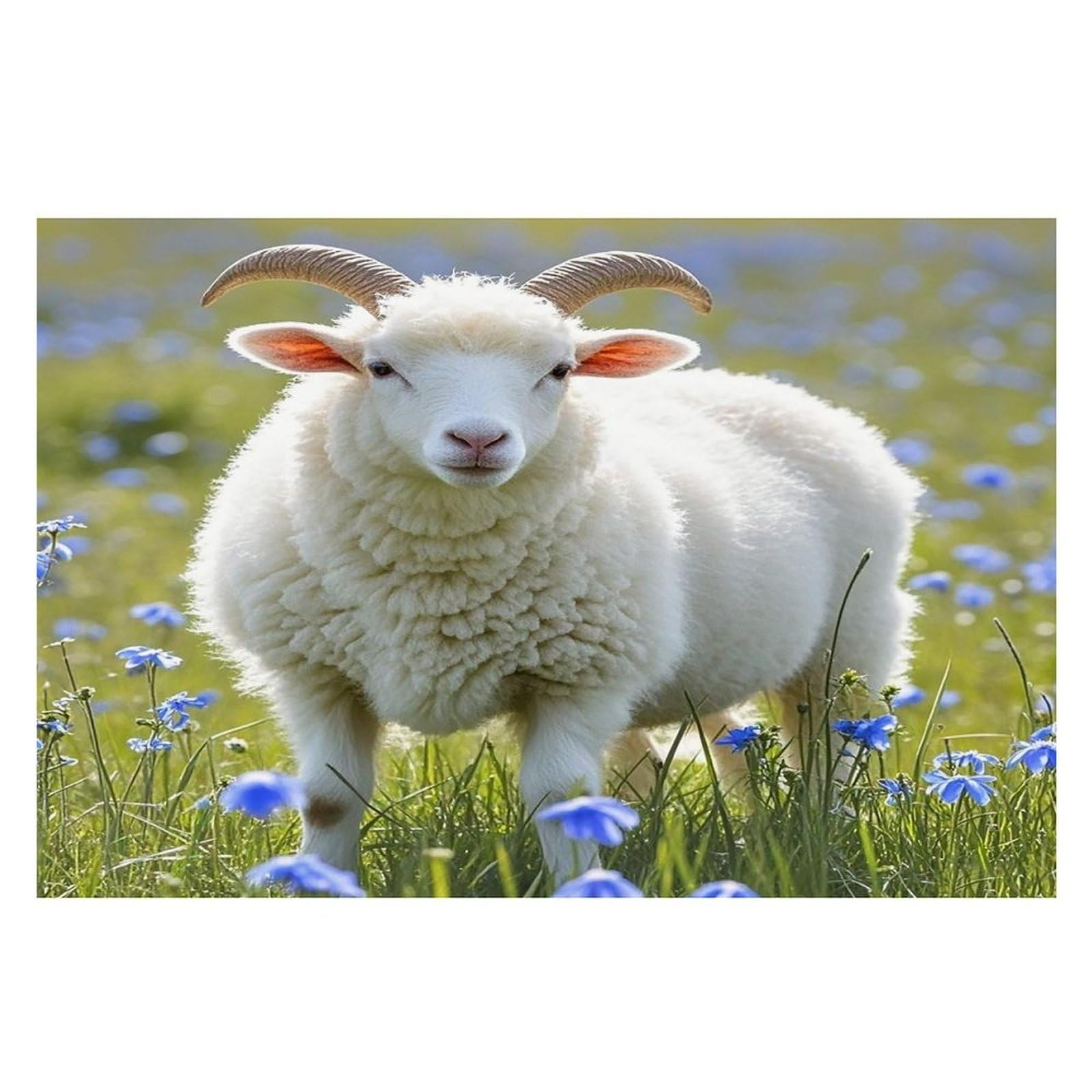 Sheep Placemats Flax Place Mats for Dining Table Rectangle Non-Slip Table Mats Heat Resistant Washable Placemat for Kitchen Home Decor Party Outdoor 12" X 18"