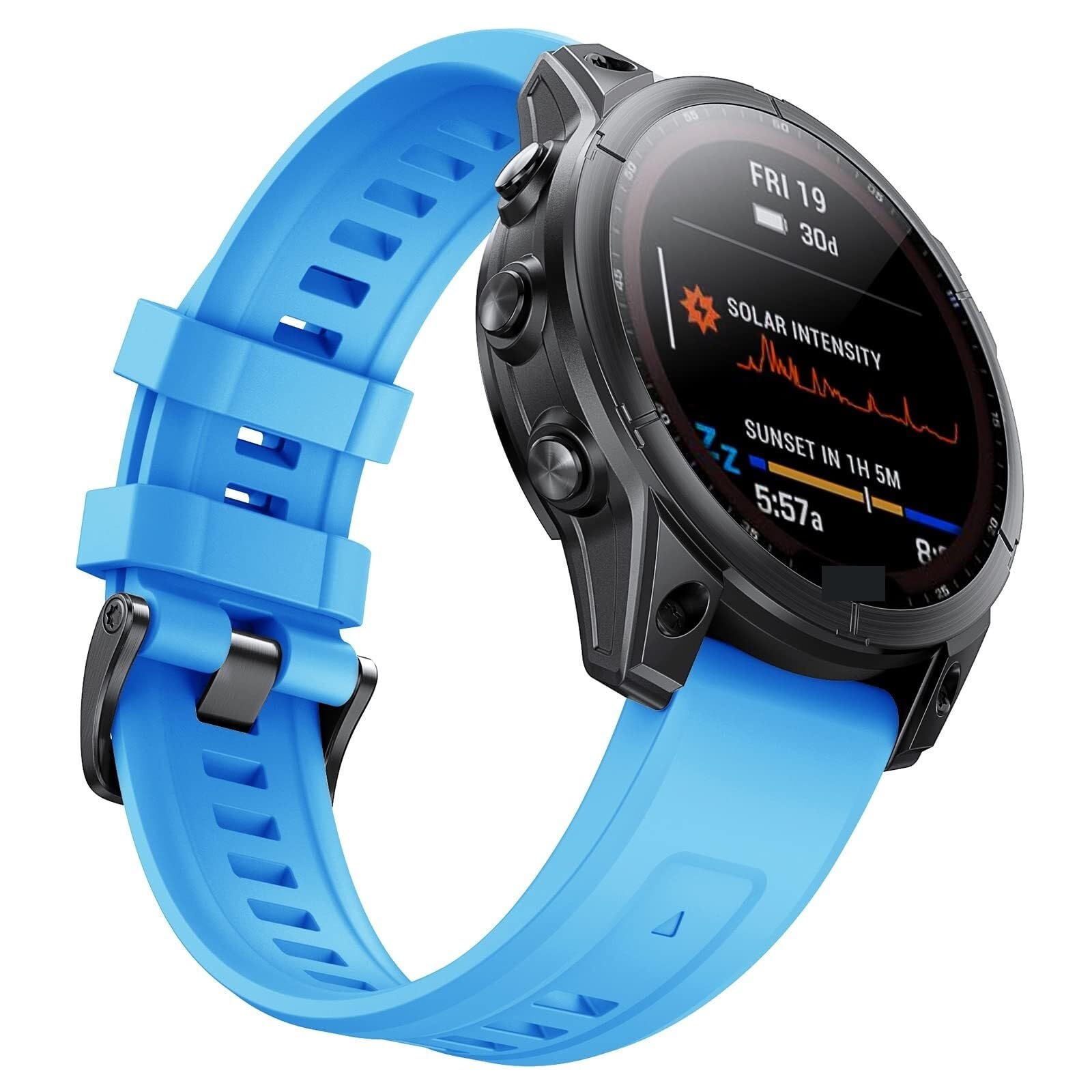 EZZON Dla paska Fenix ​​7S 20mm pasek do zegarka Fenix ​​7S/6S/5S Fenix ​​5S Plus silikonowy pasek na rękę Fenix ​​6S Pro sportowy pasek do smartwatcha (czarny + biały)