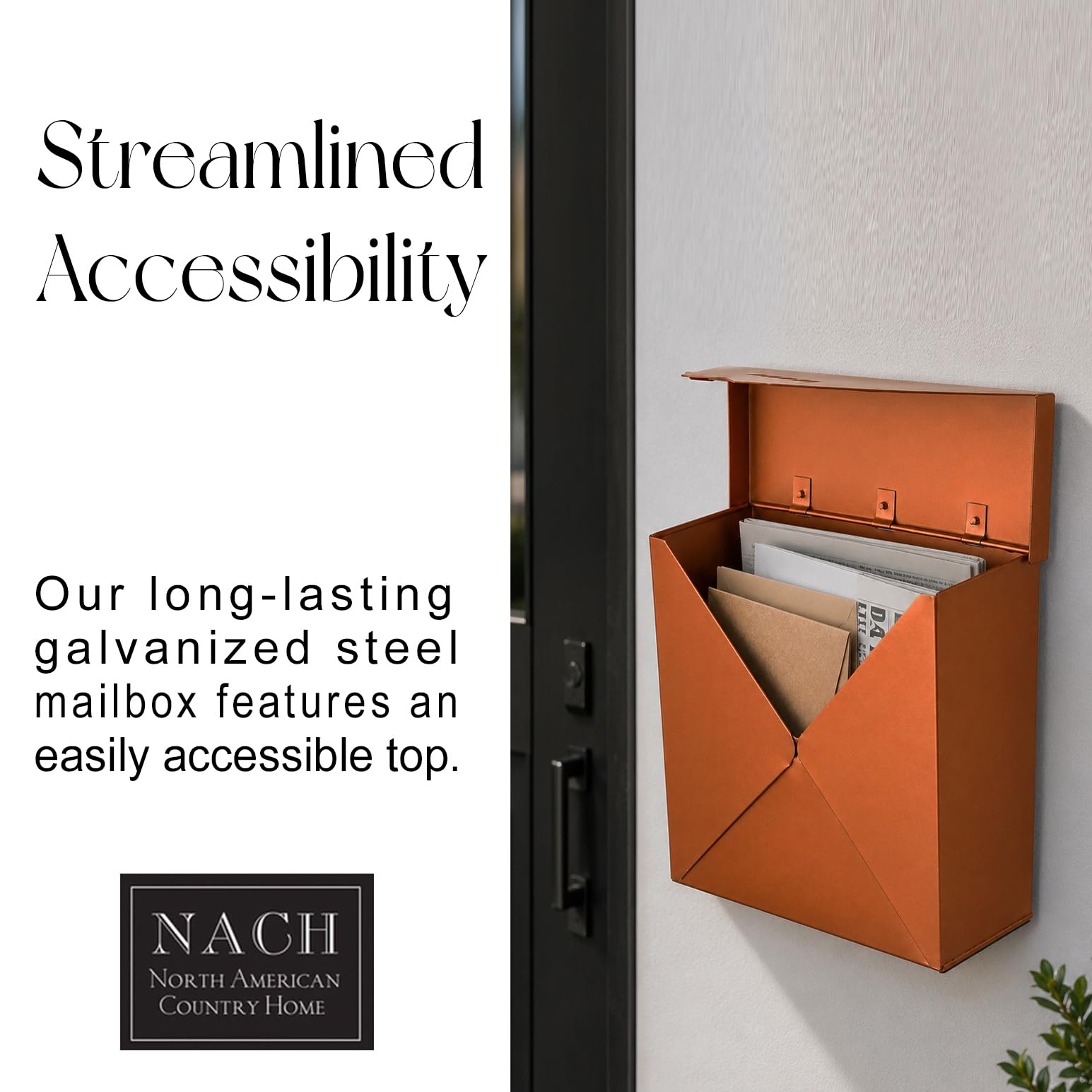 NACH mb-6300 Cassetta Postale Chicago, Marrone, 10" x 10" x 4"