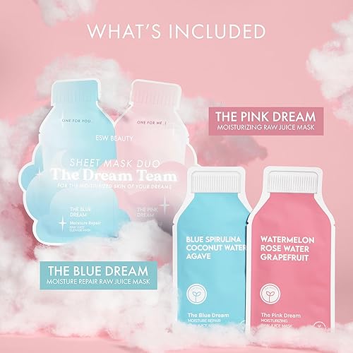 Miniatura 2 de ESW Beauty Dream Team Sheet Mask Duo para la piel hidratada de tus sueños