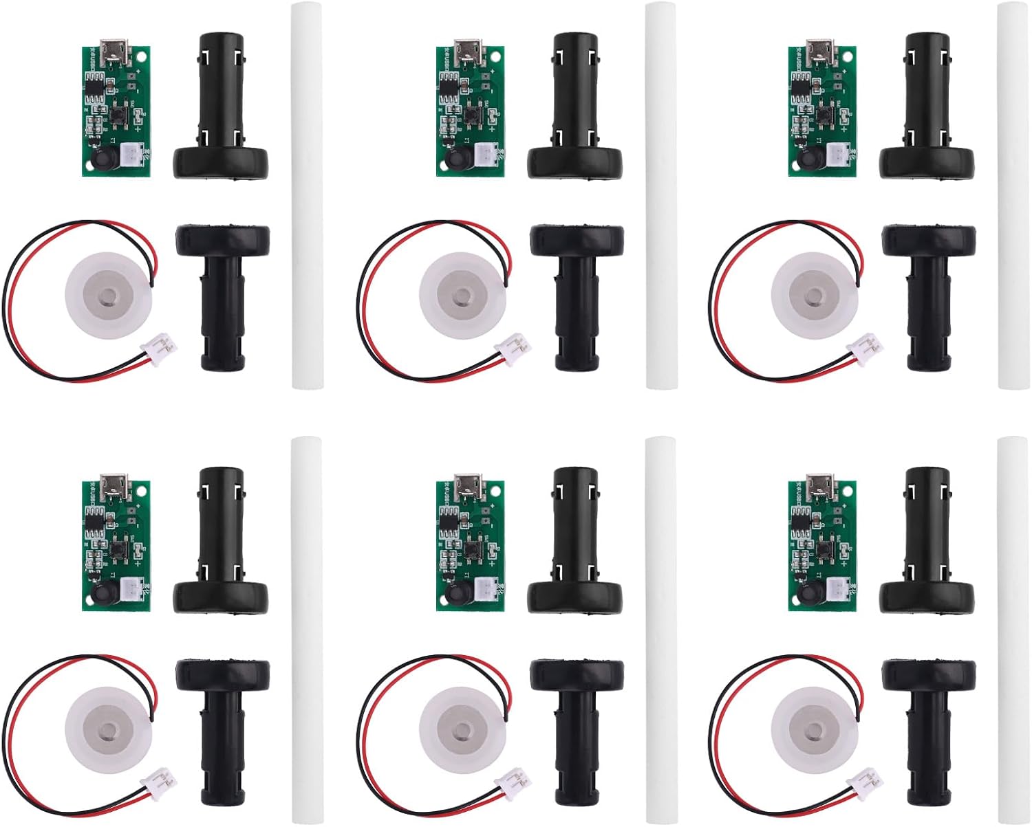 6pcs USB Humidifier Module, Ultrasonic Humidifier Plate Disc 5V Atomization Drive Board with Spray Circuit Humidifieration Replacement Part DIY Home