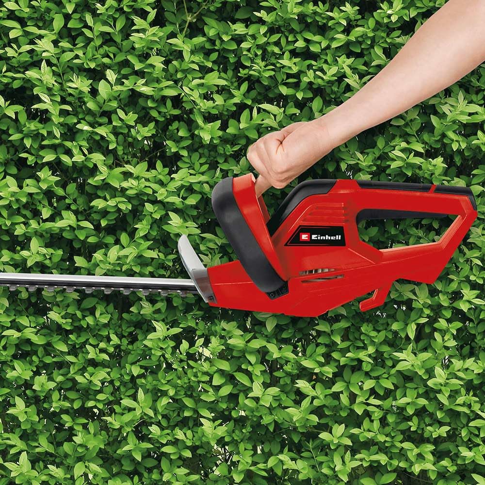 Einhell - Elektryczne nożyce do żywopłotu o średnicy 45 cm - Cięte laserowo ostrze diamentowe, grubość cięcia 12 mm - GH-EH 4245 lekka przecinarka do żywopłotu, mocna, bezpieczna i łatwa w obsłudze