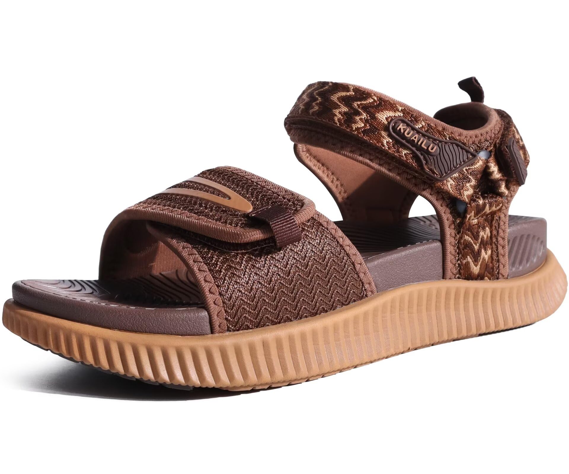 KuaiLu Womens Orthopedic Walking Sandals Ladies Recovery Sport Thick Athletic Cushion Outdoor Hiking Water Sandles Adjustable Strap Sandals with Comfortable Plantar Fasciitis Arch Support
