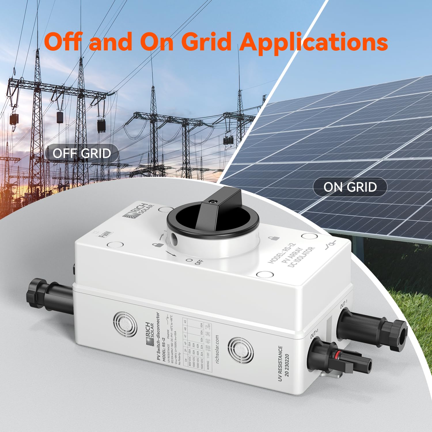 Amazon.com: RICH SOLAR Solar PV DC Quick Disconnect Switch 1500V