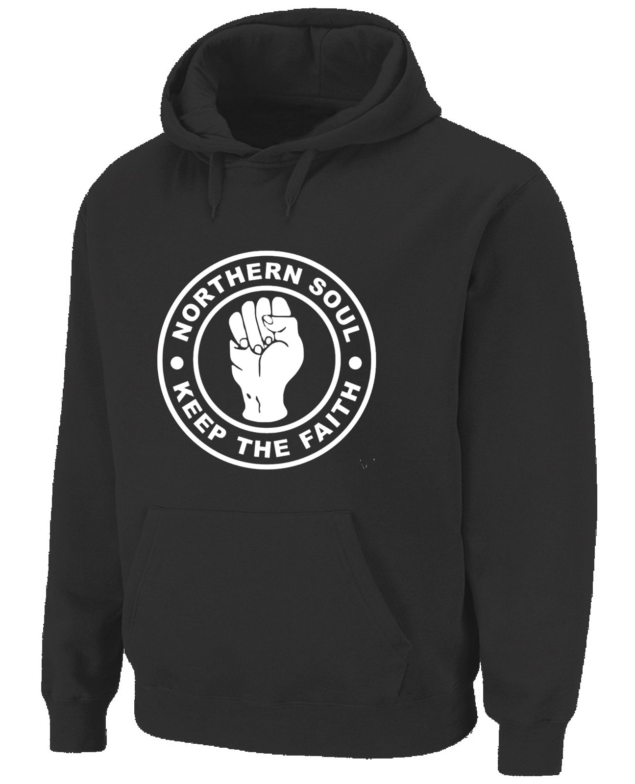 Tribal T-Shirts Mens Northern Soul Keep the Faith Hoody (XL) Black