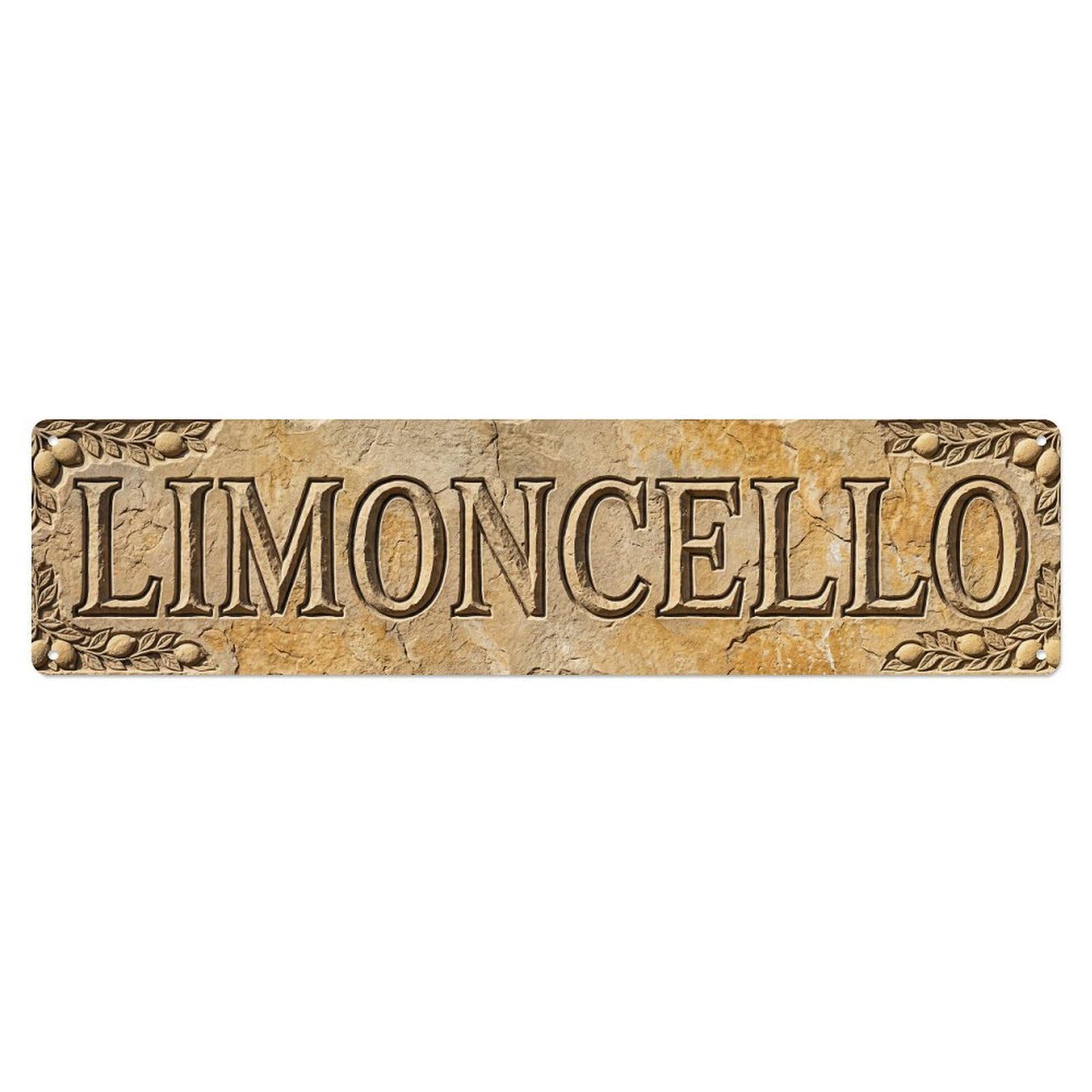 Gtthok Vintage Style Vintage Limoncello Design Stone Liqueur Metal Tin Sign Plaque Wall Decor For Cafe, Club, Garden Metal Poster 4X16inch