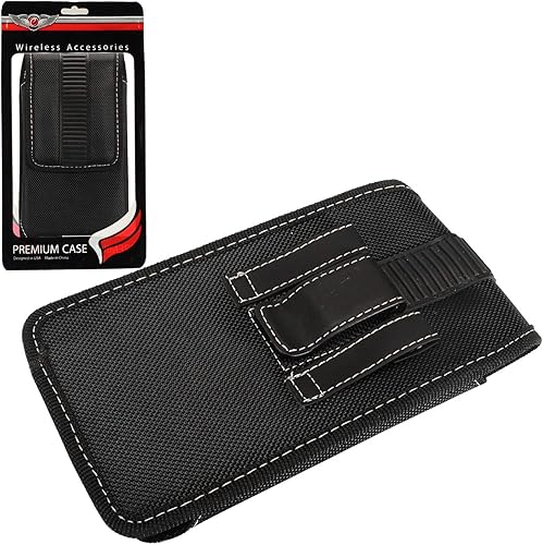 Miniatura 8 de Funda de nailon para teléfono celular T-Mobile REVVL 6 5G, REVVL 5G, REVVL 4+, Motorola Edge 2022, Moto G 5G, LG Velvet K52 K92 - Funda vertical de