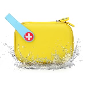 Mini First Aid Kit 113 Pc Water-Resistant Hard Toddler Kids Small Cute Case for Car Home - TSA-Approved