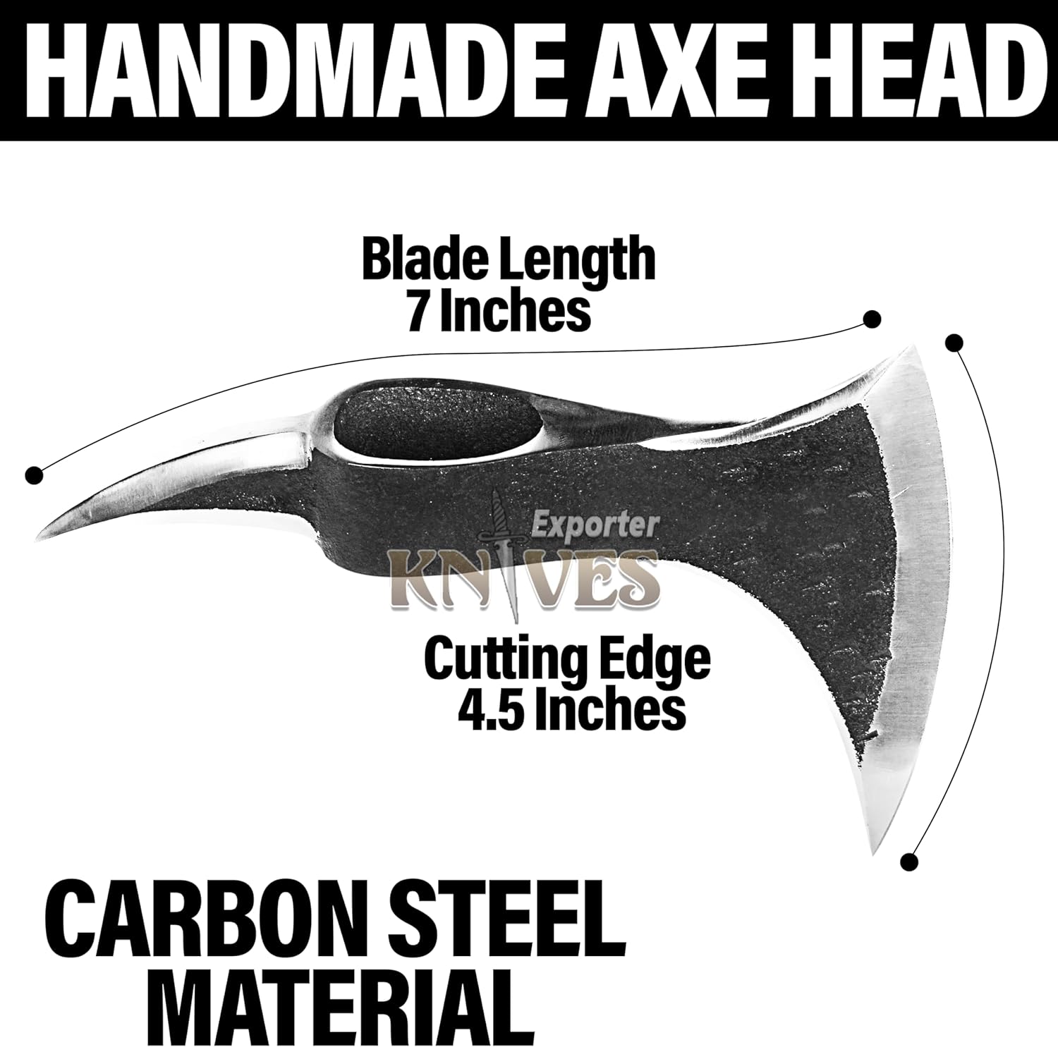 Carbon Steel Bearded Camping Viking Axe Head/Hatchet Head CSH-15 (CSH-10)