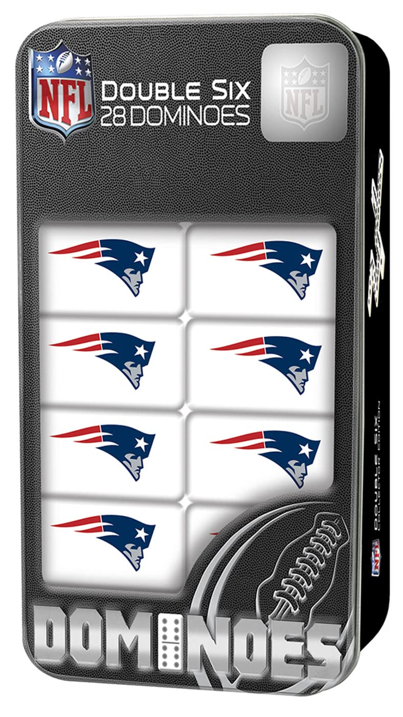 MasterpiecesOfficially Licensed NFL Detroit Lions 28 Piece Dominoes Game for Adults, For Ages 6+