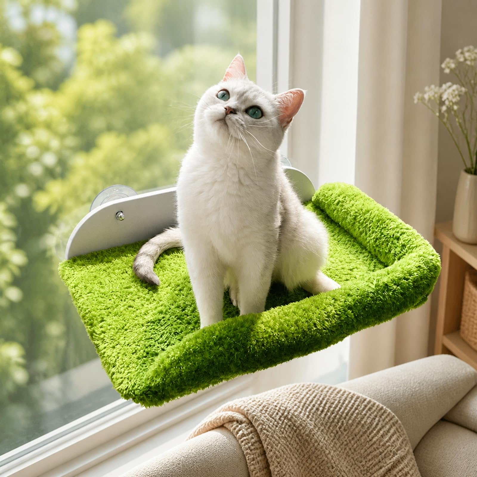 Plüschig Katzen-Fensterliege