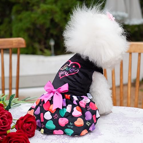 Miniatura 91 de CuteBone - Vestido de terciopelo para perros pequeños, para cachorros, ropa rosa para perros CVA02M-D