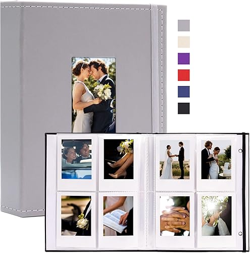 Vienrose Álbum de fotos Instax Mini de 208 bolsillos, 2 x 3 pulgadas, Polaroid, para cámara instantánea Fujifilm Instax Mini 7s 8 9 11 25 26 40 50s disponible en Yaxa Colombia