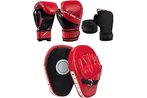 3-in-1 Youth Boxing Gloves and Punching Mitts Set for Kids