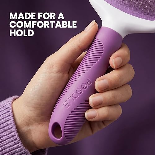 Miniatura 5 de Poodle Pet Slicker Brush – Para perros, gatos, conejos – Piel mate/suelta, nudos – Adecuado para garabatos/Goldendoodle aseo y trituración de pelo