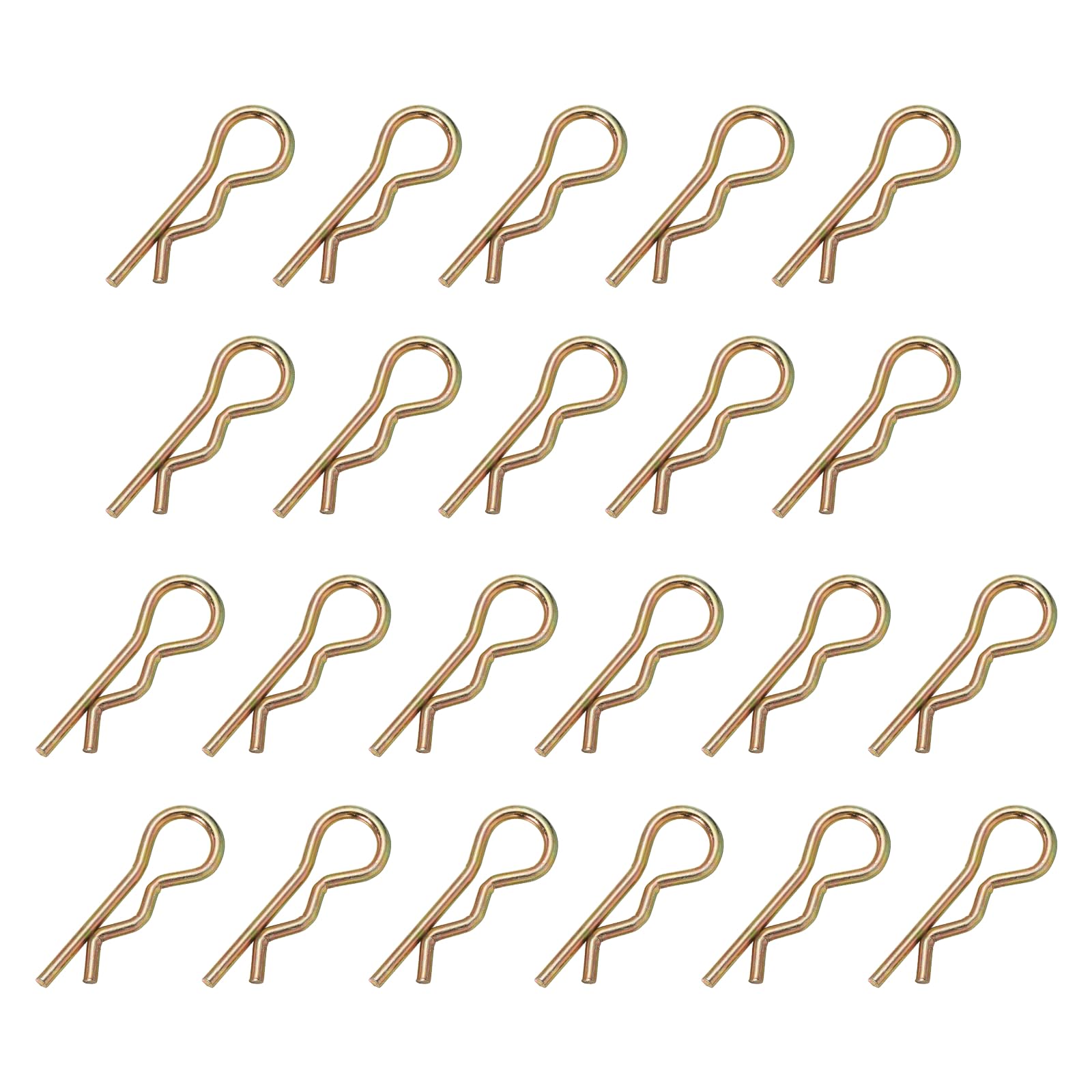PATIKIL M3x45mm Cotter Pins, 22 Pcs Heavy Duty R Clips Hardware Pin Steel Spring Fasteners Hitch Pin Clip for Trailer Locking Lawn Mowers Tractor Carts Truck