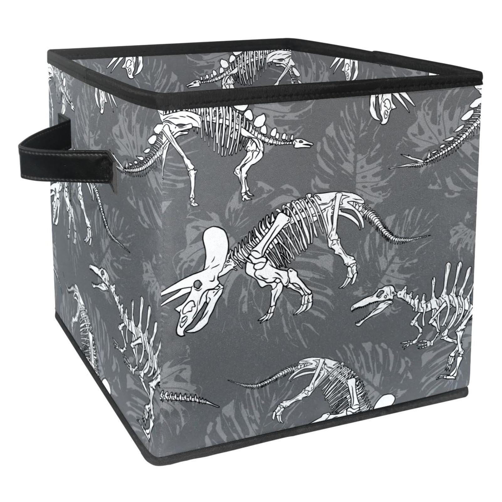 Boîte de rangement pliable motif dinosaure en tissu cube pour ranger les jouets d'enfants