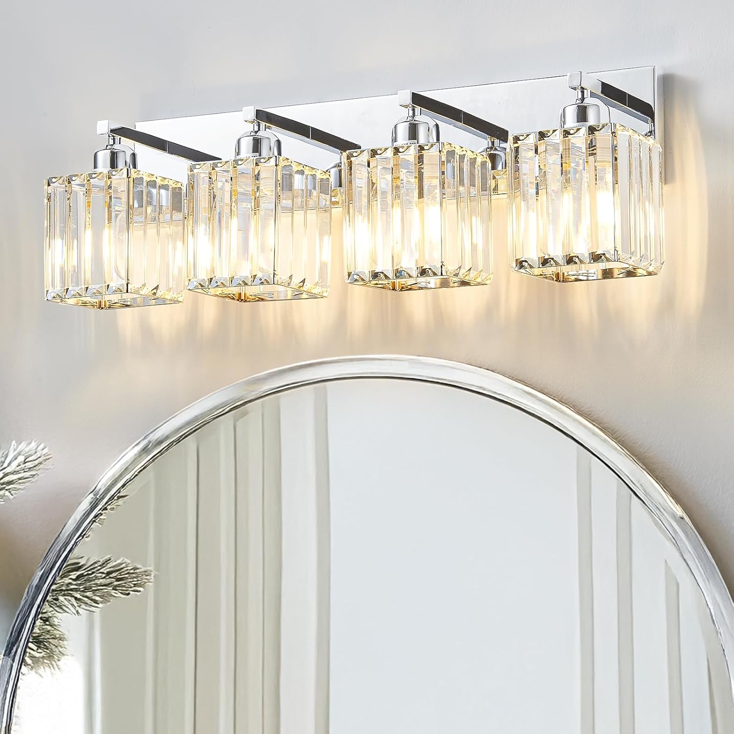 Aixialin Bathroom Light Fixtures Crystal Modern Vanity Lighting ...
