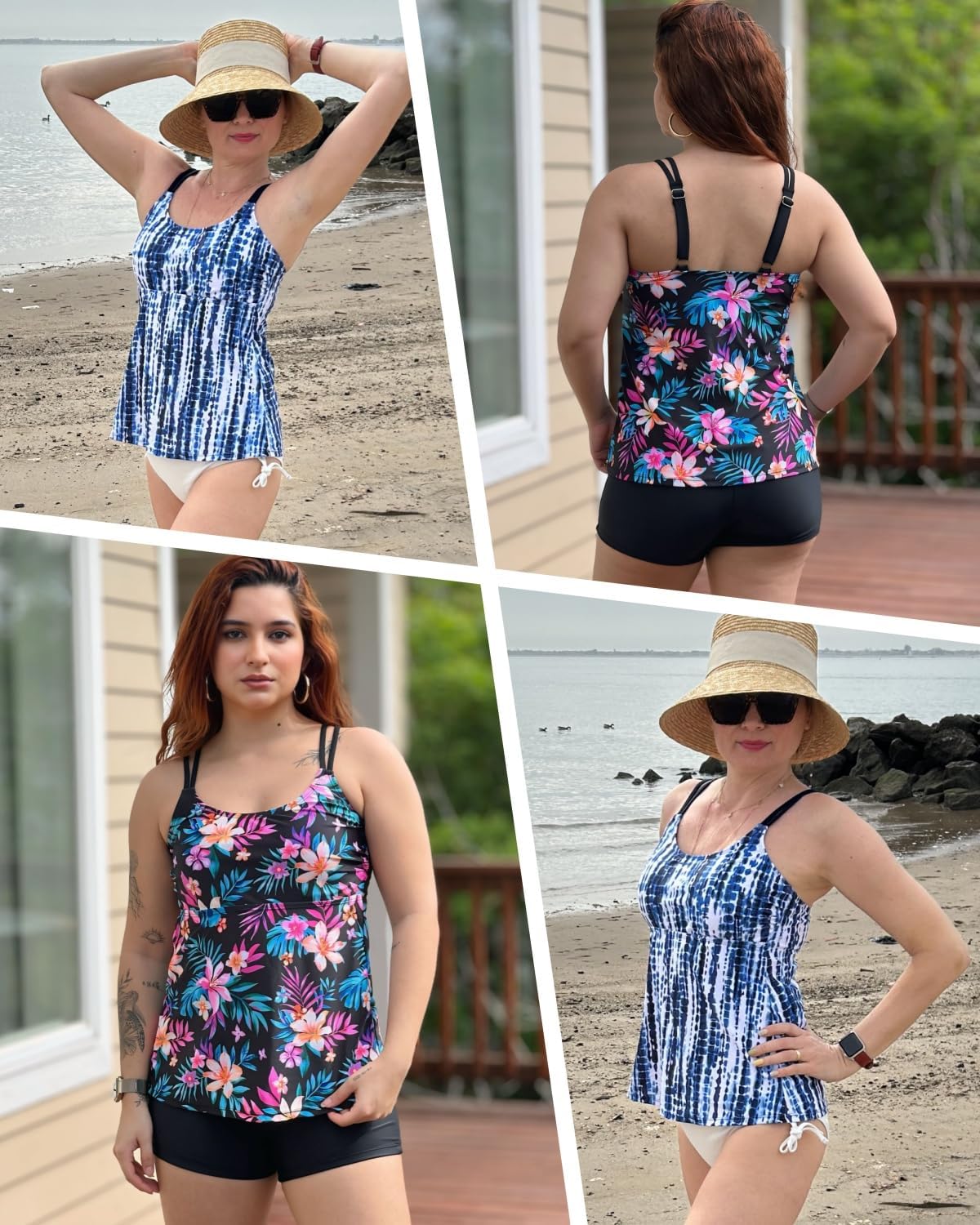 Women Underwire Tankini Top Only - Modest Flowy Bathing Suit Swimsuit Tops with Bra Support No Bottom - Image 6