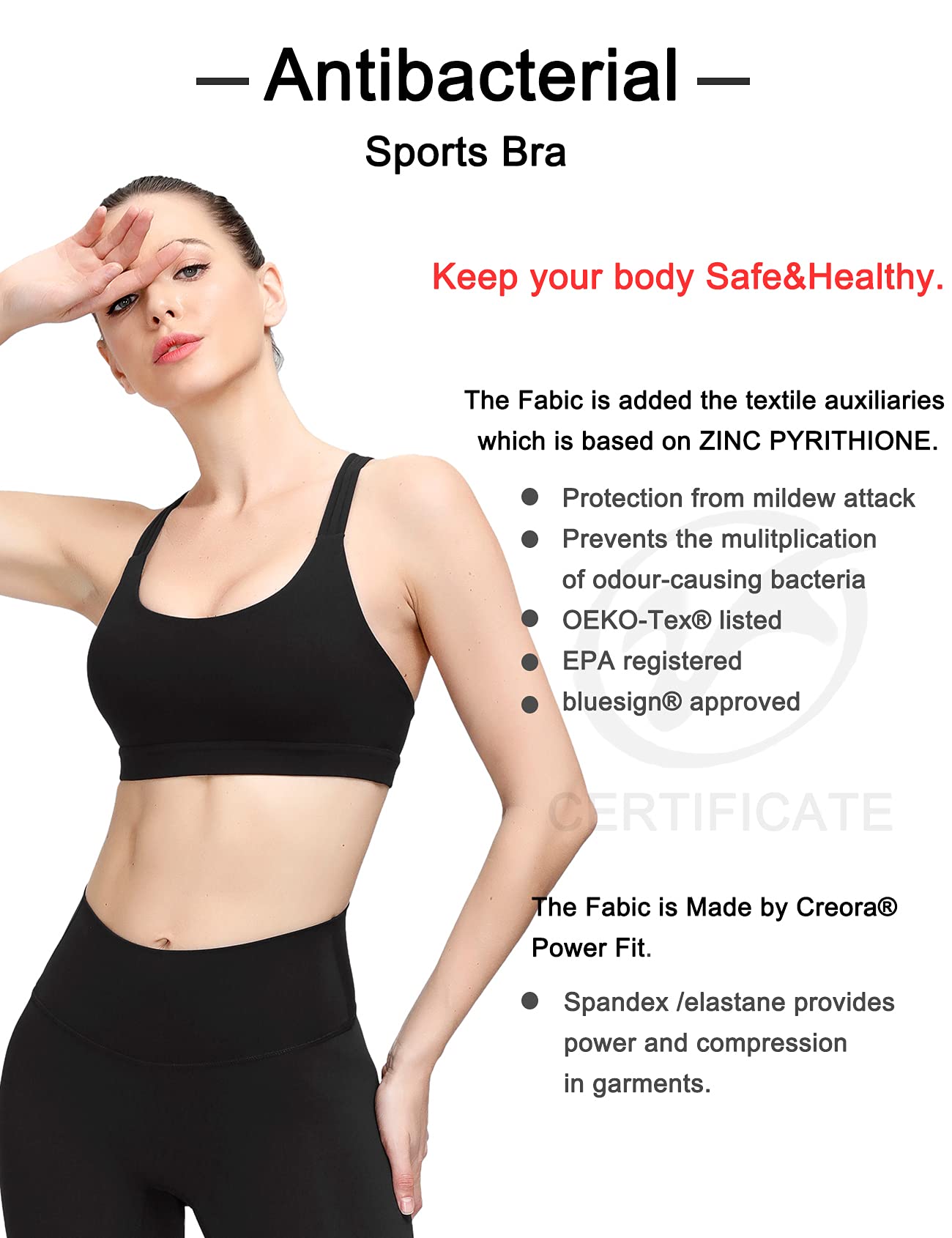 MotoRun Strappy Sport-BHs Criss Cross BH Sexy Rücken Push Up Yoga Gepolstert Bralette für Damen