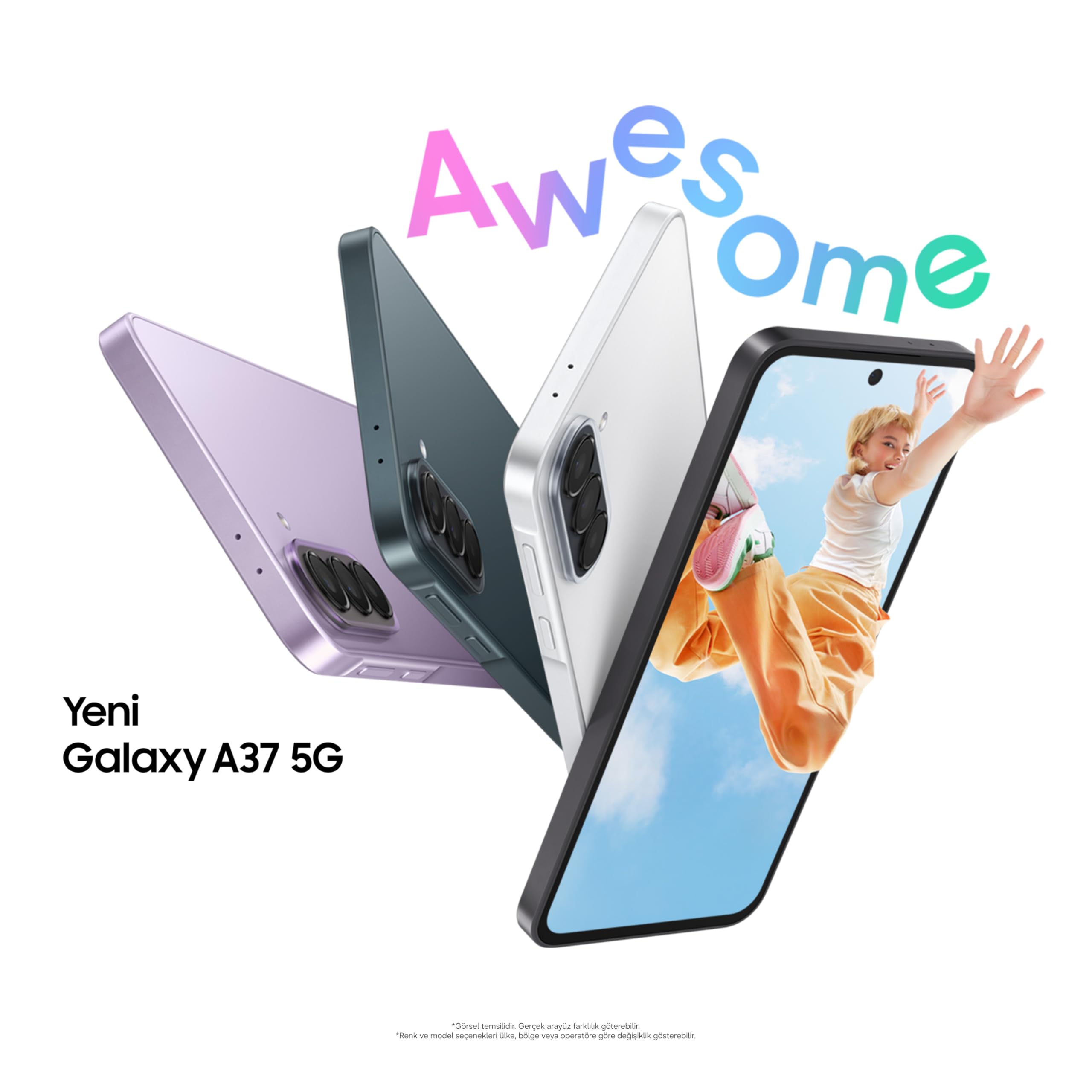 【SIMフリー】Galaxy A37 5G｜8/256｜グレーグリーン【新品】 Samsung Galaxy A37 5G Android Akıllı Telefon, 256GB Hafıza, 8GB