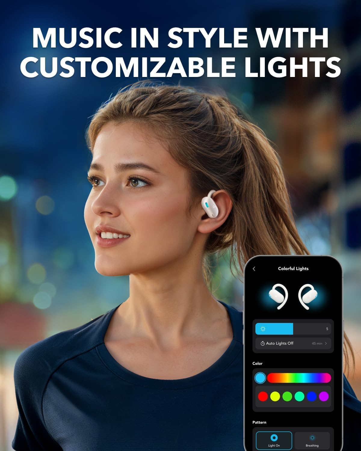 Słuchawki douszne Soundcore V20i by Anker(odnowiony), regulowane zaczepy na uszy, bardzo wygodne dopasowanie, głębokie basy, wyraźne rozmowy, IP55, LED, 36 godzin odtwarzania, Bluetooth